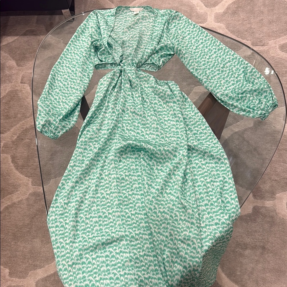 Green Patterned Maxi Dress